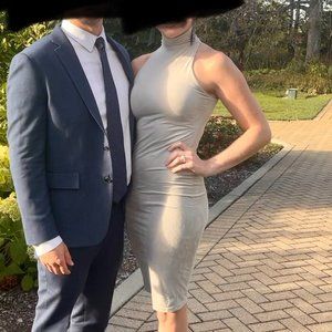 LUX LA Choker Midi Cocktail Dress